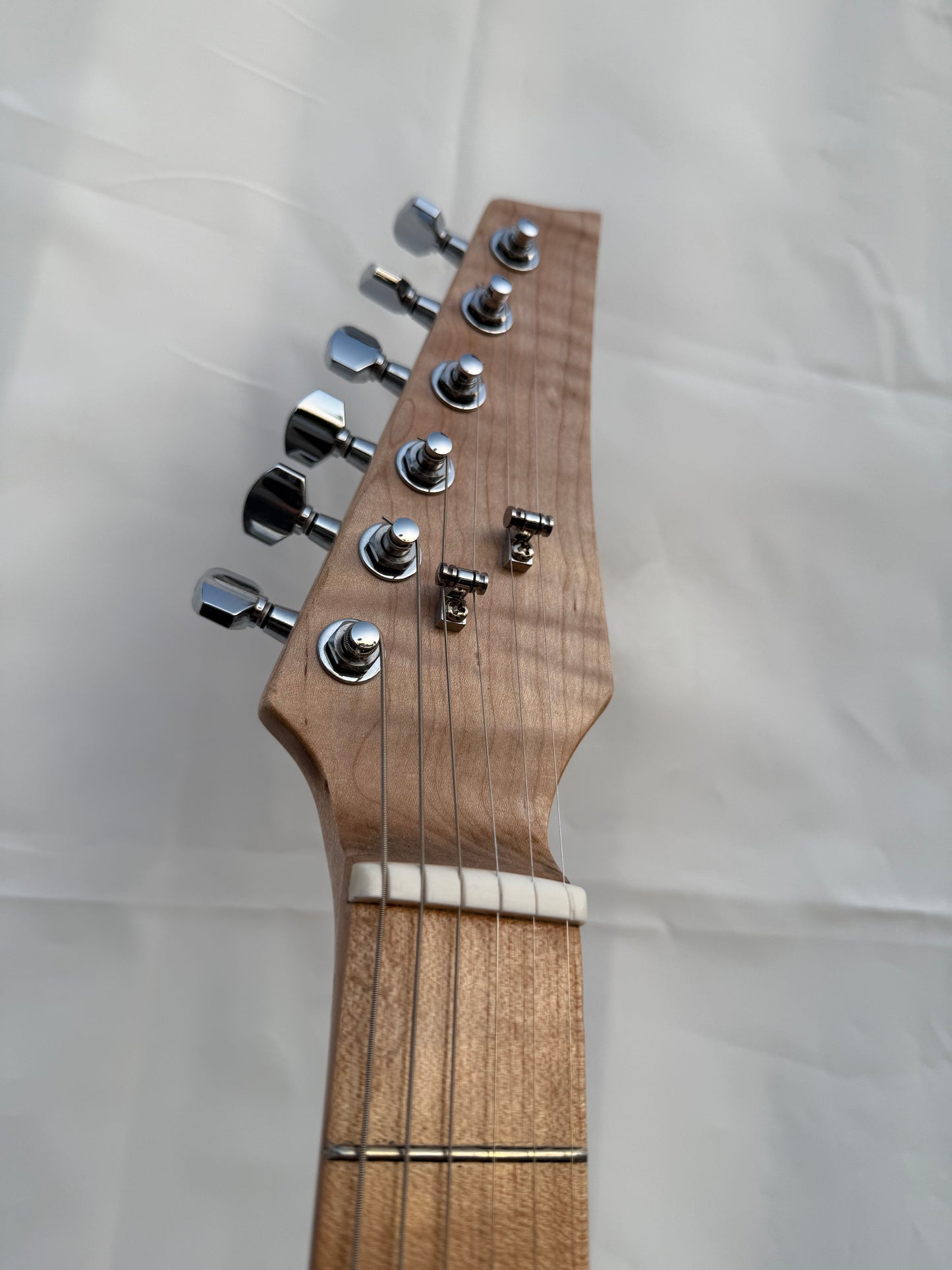 "Wavey" Blue Custom Handmade Tele-Style Electric Guitar